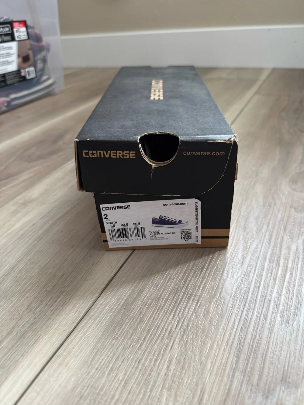 Converse Kids Low-Top Sneakers in Navy and White